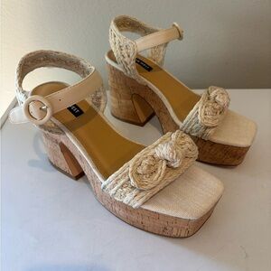 Nine West Comiele 2 wedge platform sandal size 9